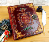 Custom Leather Book, Christmas Gift Book, Naughty or Nice Book, Leather Journal, Notebook, Santas Book, Handmade Book, TiVergy Book
