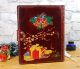 Custom Leather Book, Christmas Gift Book, Naughty or Nice Book, Leather Journal, Notebook, Santas Book, Handmade Book, TiVergy Book