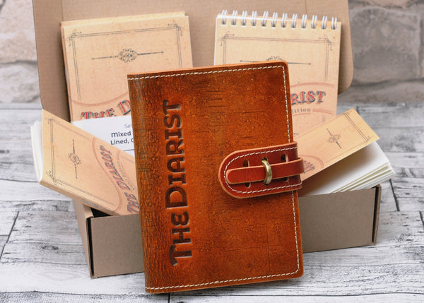 Personalised Notebook, Lined leather Journal, Brown