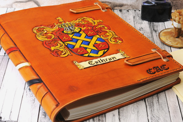 Personalised Premium Notebook Journal, A4 A5 A6 Handmade Engraved